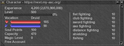 Signature for player Character